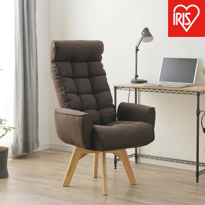 イス 回転ファブリックチェア　ハイバック FACN-KHB ブラウン