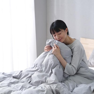 掛け布団　人工羽毛掛け布団 ダブル KKF-SB8-D グレー