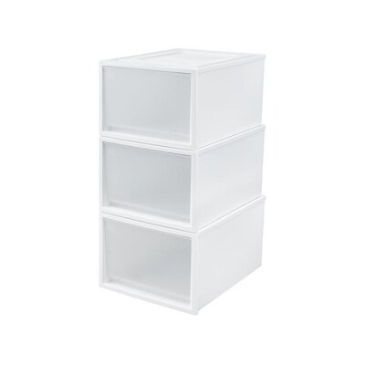 チェスト　ネスティングボックスチェスト3個セット NSBC-500D×3 ホワイト/クリア