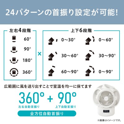 サーキュレーター DC円柱型 15cm PCF-CD15TECA-W ホワイト