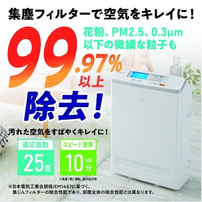 モニター空気清浄機 25畳MSAP-DC100-Wホワイト