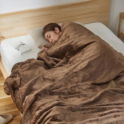 毛布　ボリュームたっぷり5層毛布 M-B5-SDL ブラウン