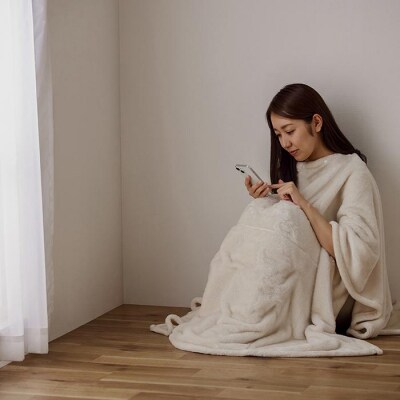 毛布　3WAYマルチ毛布 M-3M アイボリー