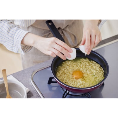 ダイヤモンドコートフライパン炒め鍋 IH・ガス火両用20cm VDI-W20 ワインレッド