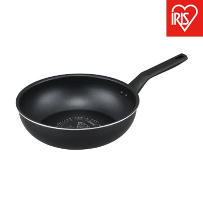 ダイヤモンドコートフライパン炒め鍋 ガス火対応28cm VDG-W28 ブラックメタリック