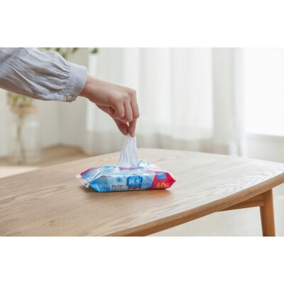 【60枚入り×24個】純水ウェットティッシュ 60枚入 WTS-60P3P