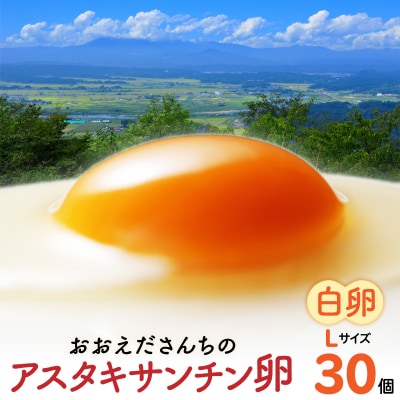 おおえだファーム アスタキサンチン卵(白卵)Lサイズ 30個入り | ふるさと納税のお礼品