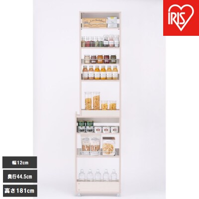 キッチン隙間収納ラック　KSRーH120　ホワイト