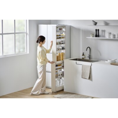 キッチン隙間収納ラック　KSRーH140　ホワイト