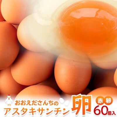 おおえだファーム アスタキサンチン卵(赤卵) Lサイズ 60個入り