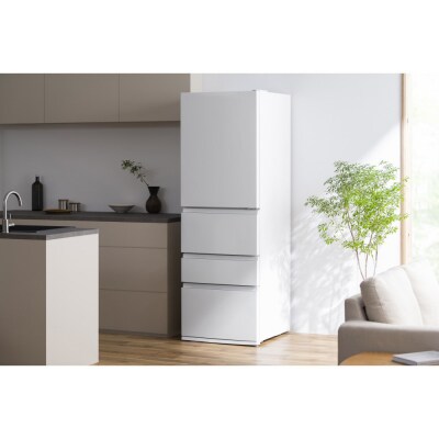 冷凍冷蔵庫 370L 自動製氷機能付 IRSN-I37A-W ホワイト