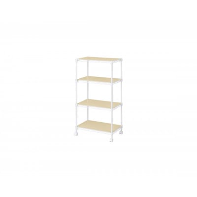 カラーメタルラック　ウッドボード付き CMM-55104B ホワイト