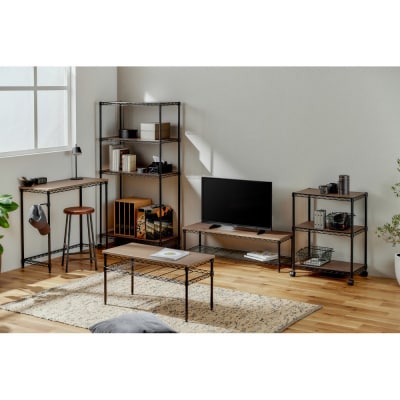 カラーメタルラック　ローボード CML-10302 ブラック