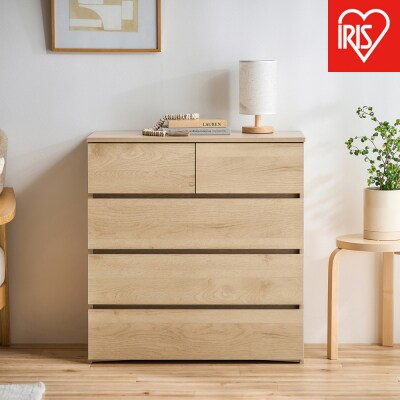 組立簡単ウッドチェスト KKWCー790 ナチュラル