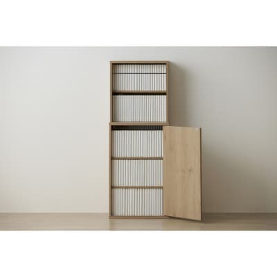 隠せる本棚 HKH-400 ナチュラル/ブラック