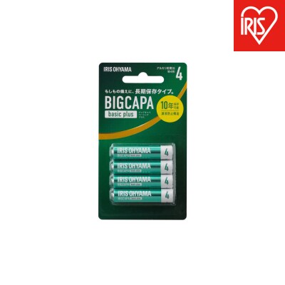 4本×12P BIGCAPA basic+ 単4アルカリ乾電池4本ブリスターパックLR03Bbp4B