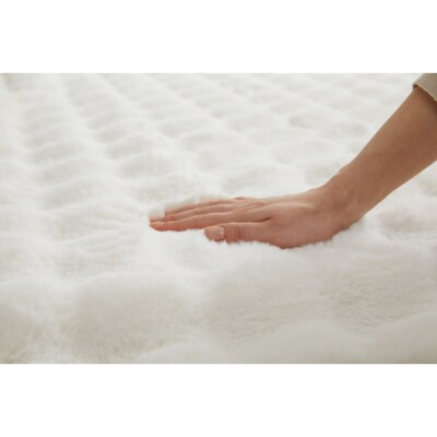 はがして洗える  Hagash  カバーラビットファー調　HAGCR-1318　ホワイト