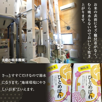 【令和7年産】宮城県産ひとめぼれ【無洗米】　2kg×2袋