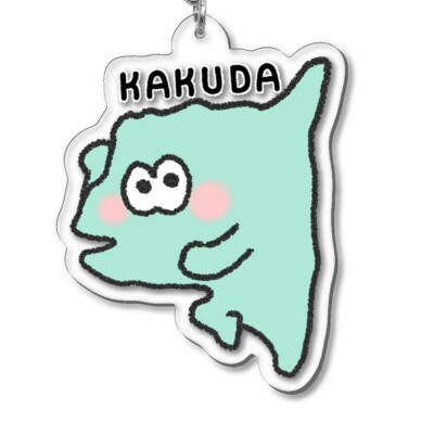 オリジナルアクリルキーホルダー(かくだだどん)5cm×5cm厚さ3mm