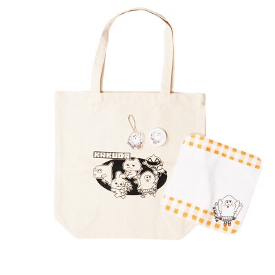 オリジナルえいいち君とロッケ&ケット4種キャンバストートタオル缶バッチアクリルキーホルダー