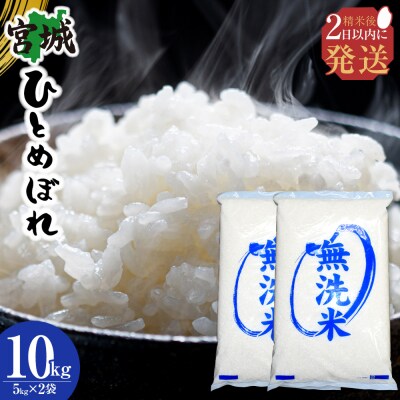 【令和7年産】宮城県産ひとめぼれ【無洗米】10kg(5kg×2)