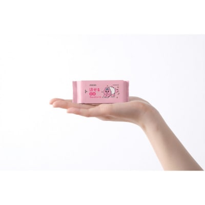【8枚入×36個】おぱんちゅうさぎ 流せるミニウェットシート OMW-6PN