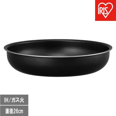 ダイヤモンドコートパン フライパン26cmIH・ガス火対応 NTF-SEI26Fブラックメタリック