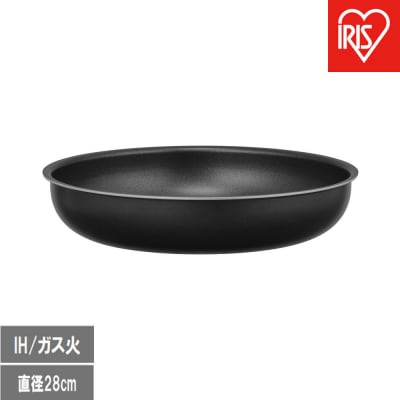 ダイヤモンドコートパン フライパン28cmIH・ガス火対応 NTF-SEI28Fブラックメタリック