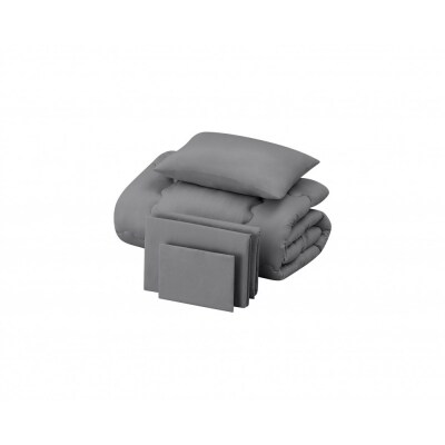 ベッド用布団5点セット SD セミダブル   KFS-B5SD ダークグレー