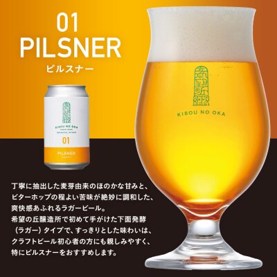 【希望の丘醸造所】 クラフトビール(ピルスナー350ml)8本セット