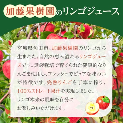 【角田市産りんご使用】 田舎りんご (りんご100%ストレートジュース)1L×2本