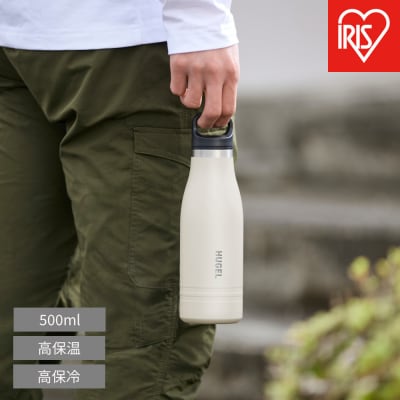 HUGEL 真空断熱マグボトル 500ml HSB-500 アッシュホワイト