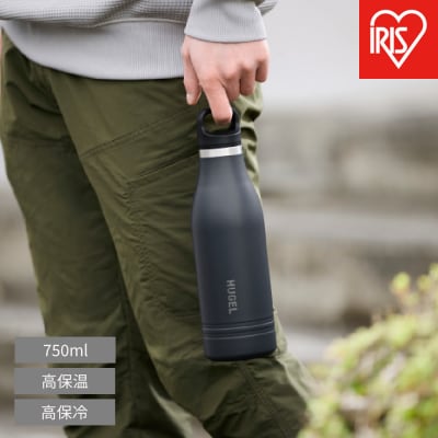 HUGEL 真空断熱マグボトル 750ml HSB-750 チャコールグレー