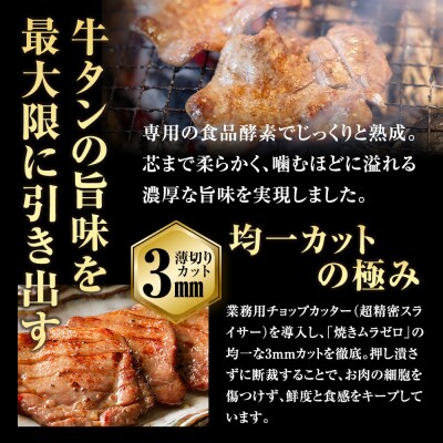【均一カットの極み】薄切り牛タン3mm 500g(250g×2パック )