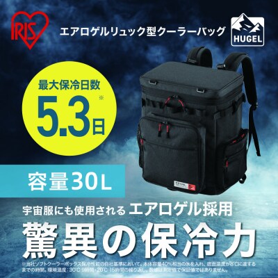 HUGEL エアロゲルリュック型クーラーバッグ30L AGSC-R30C チャコールグレー