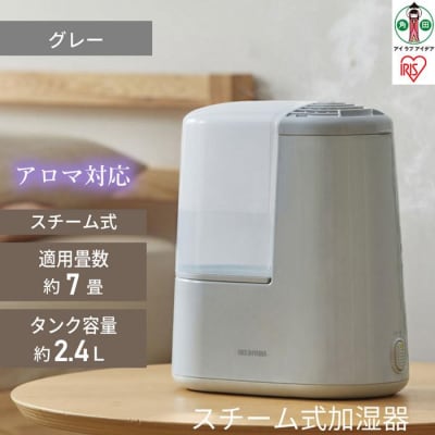 スチーム式加湿器 木造4畳 / 洋室7畳  260ml AHM-H26B-H ミストグレー