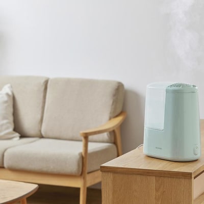 スチーム式加湿器 木造4畳 / 洋室7畳 260ml AHM-H26B-G フォググリーン