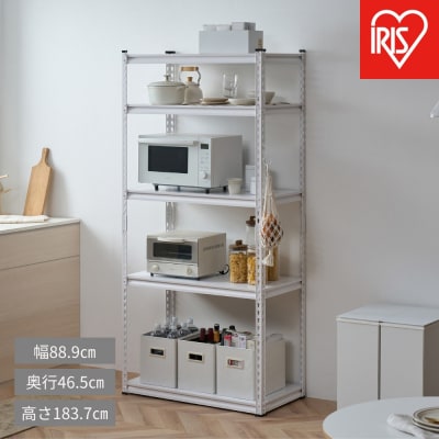 アングルスチールラック 4段 幅88.9cm ホワイト ANR-8818L