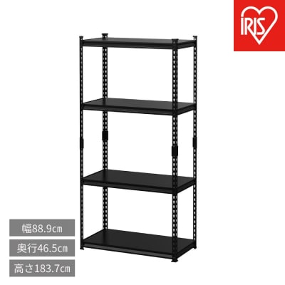 アングルスチールラック 4段 幅88.9cm ブラック ANR-8818L