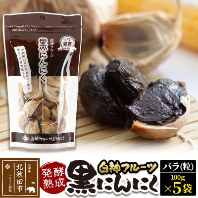 白神フルーツ黒にんにくセットD(バラ粒 100g×5袋)|skfs-00004