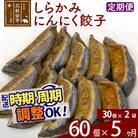 【定期便5ヶ月】しらかみにんにく餃子 60個 (30個×2パック) |genk-020305