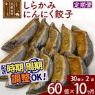 【定期便10ヶ月】しらかみにんにく餃子 60個 (30個×2パック) |genk-020310