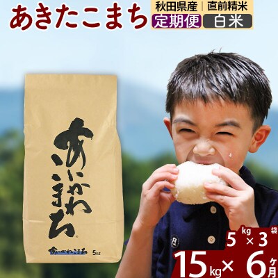令和7年産《定期便6ヶ月》あきたこまち 15kg【白米】|foap-10706