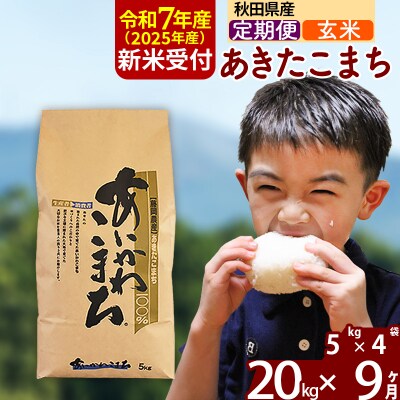 令和7年産 新米受付《定期便9ヶ月》あきたこまち 20kg【玄米】|foap-20809