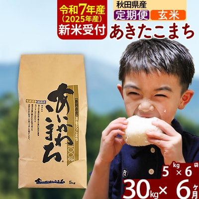 令和7年産 新米受付《定期便6ヶ月》あきたこまち 30kg【玄米】|foap-21006