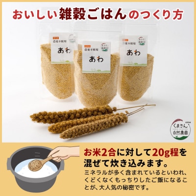 雑穀 あわ 計600g(200g×3袋)秋田県 北秋田市産|kgrl-00022