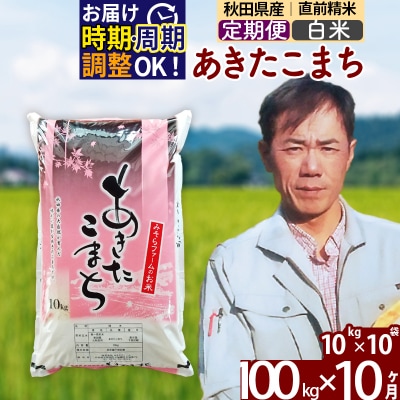 令和7年産《定期便10ヶ月》秋田県産あきたこまち100kg 白米|msrf-11710