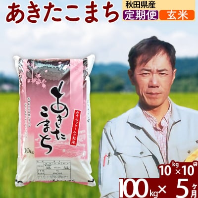 令和7年産《定期便5ヶ月》秋田県産あきたこまち100kg【玄米】|msrf-21705