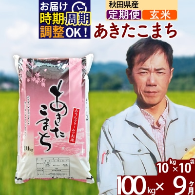 令和7年産《定期便9ヶ月》秋田県産あきたこまち100kg【玄米】|msrf-21709