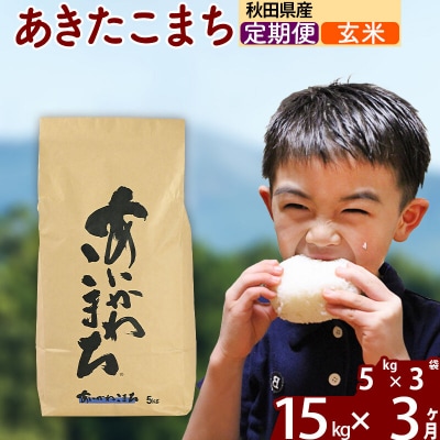 令和7年産《定期便3ヶ月》あきたこまち 15kg【玄米】|foap-20703